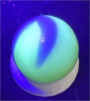 Akro 2 color UV Corkscrew marble NM 5/8”