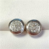 $400 Silver Diamond(0.2ct) Earrings