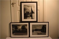 Three 11x15" photo prints by E.L. Bafford, Baltimo