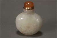 Chinese White Jade Snuff Bottle,
