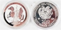 Coins 2 One Ounce Coins Proof Struck