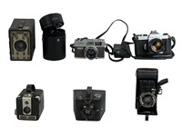 Group of Antique & Vintage Cameras & Lenses