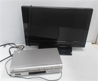 Toshiba 26" TV and combo DVD/VS player.