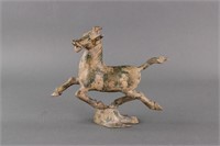 Chinese Han/Tang Period Bronze Flying Horse Statue