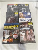 6Pk DIFFERENT DVD MOVIES ( one blue ray )