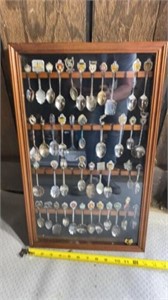 Vintage Souvenir Spoons Collection with Case