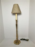 Brass Buffet Lamp with Shade