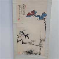 Pan Tian Shou 1897-1971 ink watercolour scroll