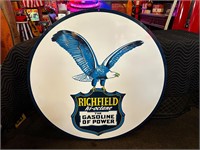 3.6ft Round Porcelain Richfield Gasoline Sign