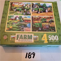 Four John Deere Puzzles in one box
