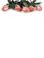 Great Papers! Pink Rose Petals Letterhead, 80