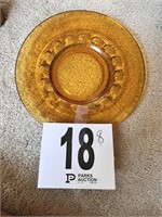 (8) Amber Fostoria Plates