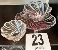 Swirl Bowls & Plate