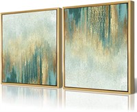 QTESPEII Wall Art  Gold Frame  20x20x2 PCS