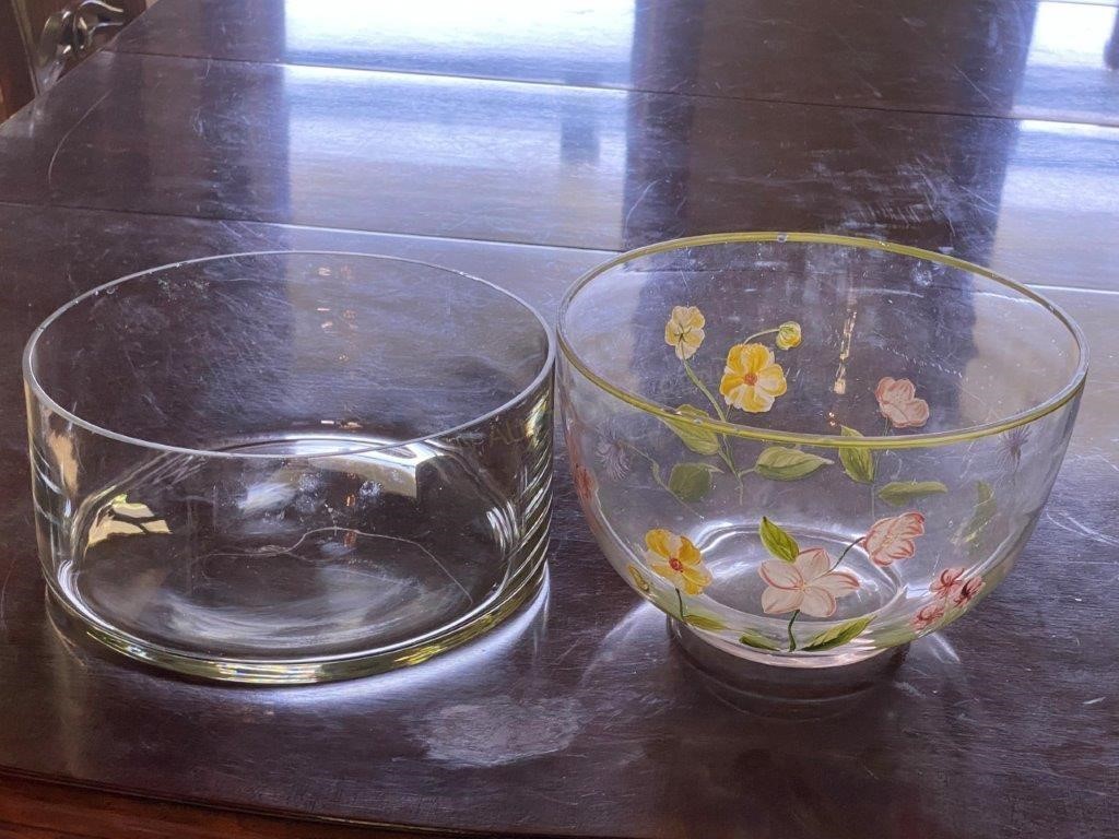 2 Glass Bowls