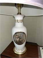 Vintage Japanes Art of Chokin 24K Gold Lamp