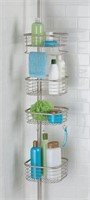 Shower Caddy Tension Pole Square Basket, Oil rubbe