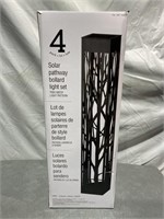 Naturally Solar Pathway Bollard Light Set 4 Pack