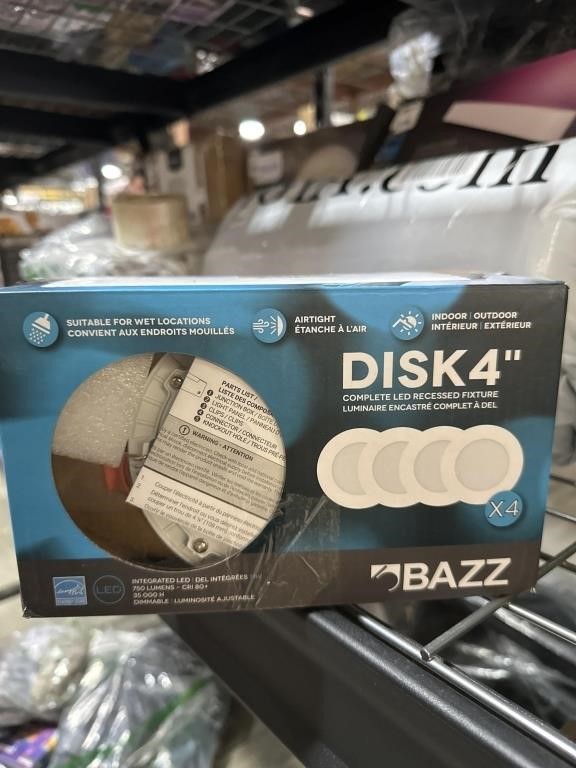 Bazz Disk 4inch Complete Led Recessed Fixture