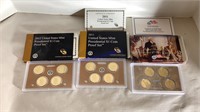2009, 2011, & 2012 Presidential $1.00 proof sets