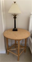 Round side table and lamp