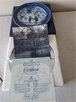 1989 Royal Copenhagen Plate - The Skating Pond