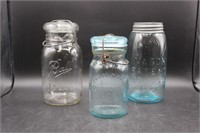 Antique Putnam Jar & Mason Jars