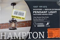 HAMPTON BAY WICKFORD PENDANT LIGHT AND KIRA 4OME