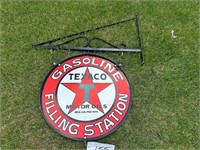 Texaco Gasoline Filling Station Sign & Bracket