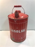 Antique metal gas pail