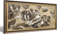 60"30" Brown Flower Canvas Wall Art