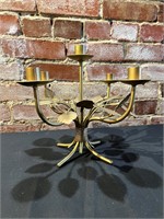 Painted Gilded Metal 5 Arm Candleholder