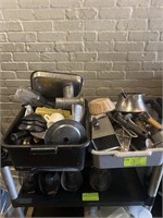 two large lots of assorted kitchen utensils and