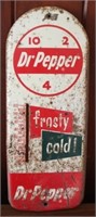 Dr. Pepper Metal Thermometer - 6.5" x 14.5"
