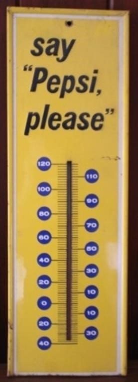 Pepsi Metal Thermometer - 7.25" x 21.75"