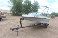 1985 16FT Forester Fiberglass Boat, has 110HP