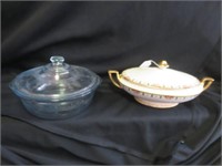 2PC CLEVELAND CHINA COVERED VEGETABLE