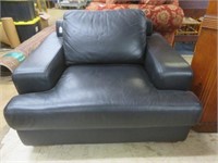 BLACK LEATHER STYLE CHAIR