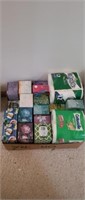 Large assortment unopened bathroom tissue and