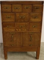 Original finish oak 5 stack file cabinet