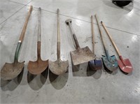 (7) Various Length/Style Shovels