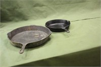 (2) Cast Iron Skillets 10" & 15"