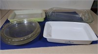 Pie Plates, Casserole Dishes-6 Pyrex, 1