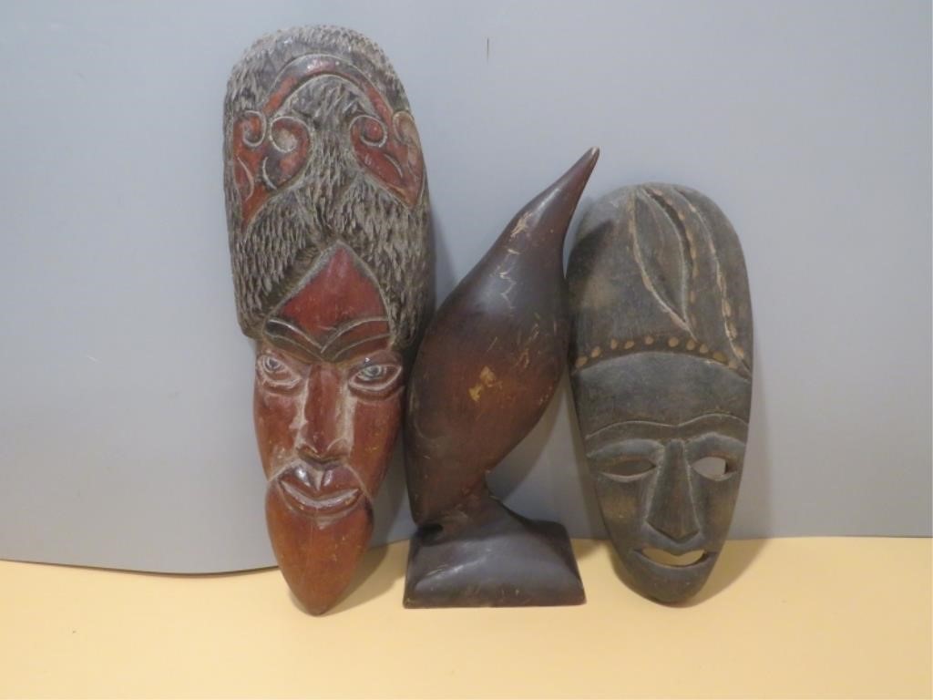 Wooden Ornamental Pieces Masks/Quail