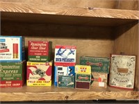 Deal of Old Ammo Boxes and Tin - Most Full
