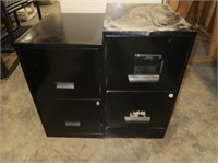 2 2-drawer File Cabinets 18x14x25 & 18x14x27