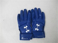 Under Armour UA Heater Batting Gloves, Blue, Adult