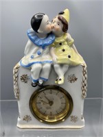 Vintage porcelain Germany figural clock