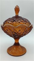 Fenton, Amber Opalescent Lily of the Valley