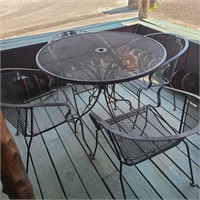 Wrought Iron Patio Table & 4 (right porch)